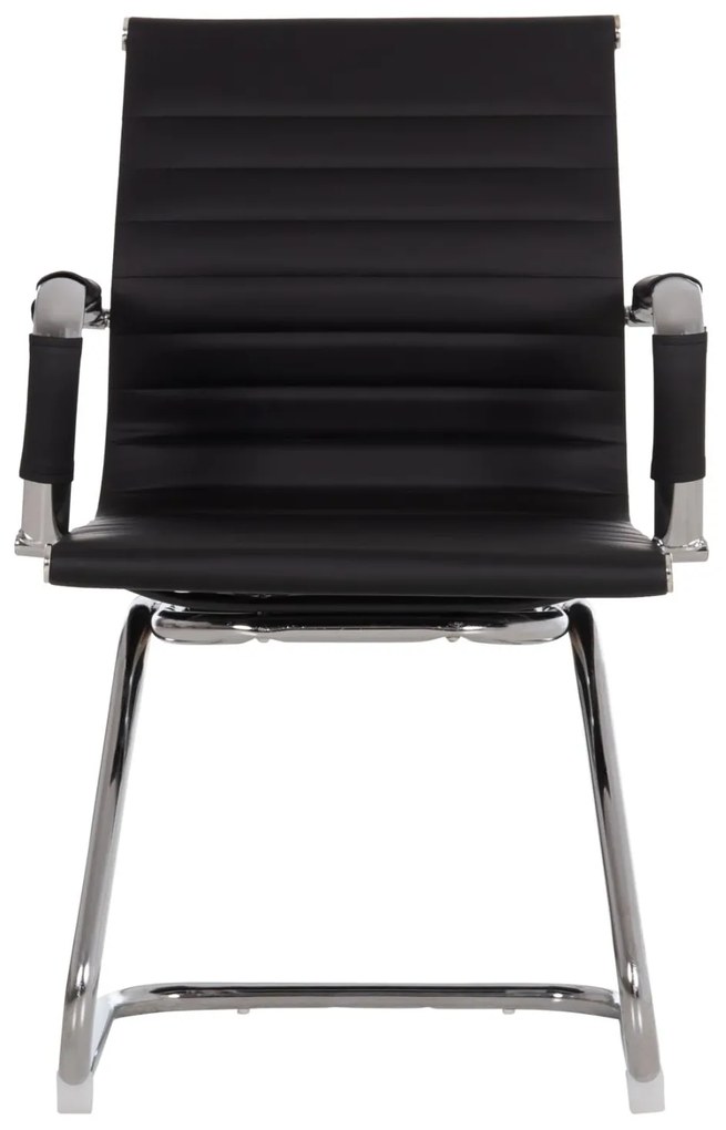 Καρέκλα επισκέπτη Boss με μπράτσα και μαύρο PU 54x56x87Υ εκ. 2αδα