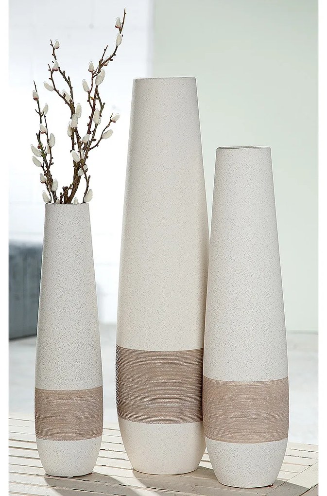 Βάζο ArteLibre Μπεζ Κεραμικό 56cm