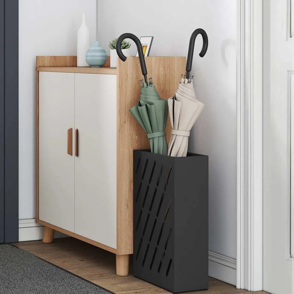 vidaXL Σχέδιο & βάση αποθήκευσης Μαύρο 28 x 12 x 41 εκ Μέταλλο