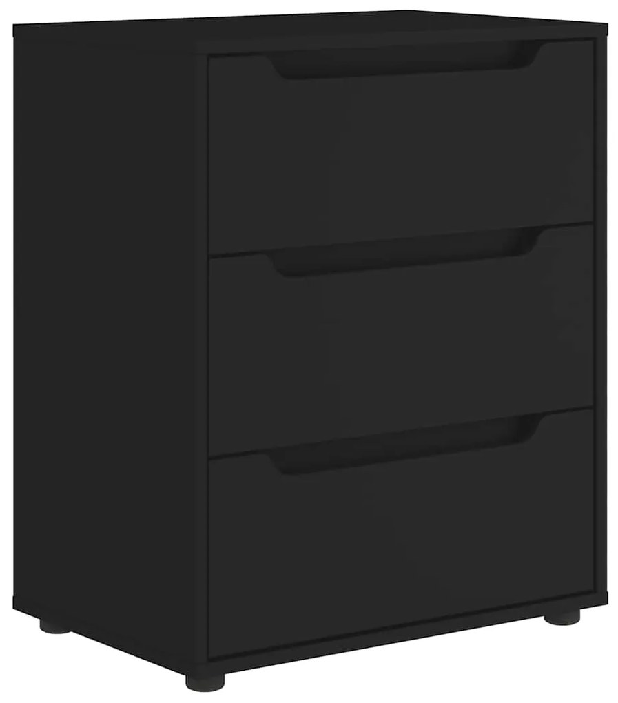 vidaXL Sideboard &quot;VISNES&quot; Μαύρο 60x40x73 cm Ξύλο μηχανής
