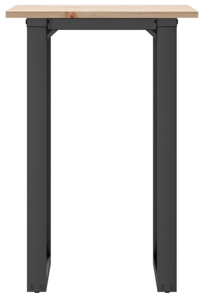 vidaXL Τραπέζι Τραπεζαρίας Πλαίσιο Ο50x50x75εκ Μασίφ Πεύκο/Ατσάλι