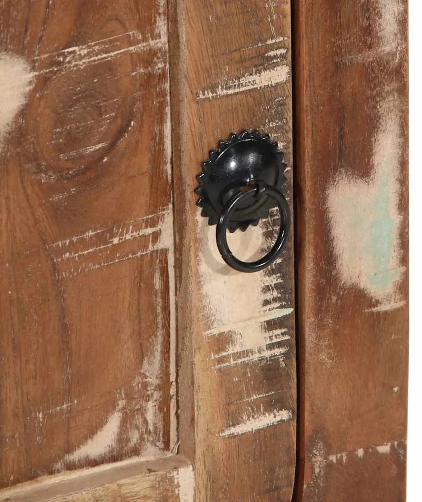 Κομοδίνο 40x32x46 cm Στερεό ξύλο αναγεννημένο - Καφέ