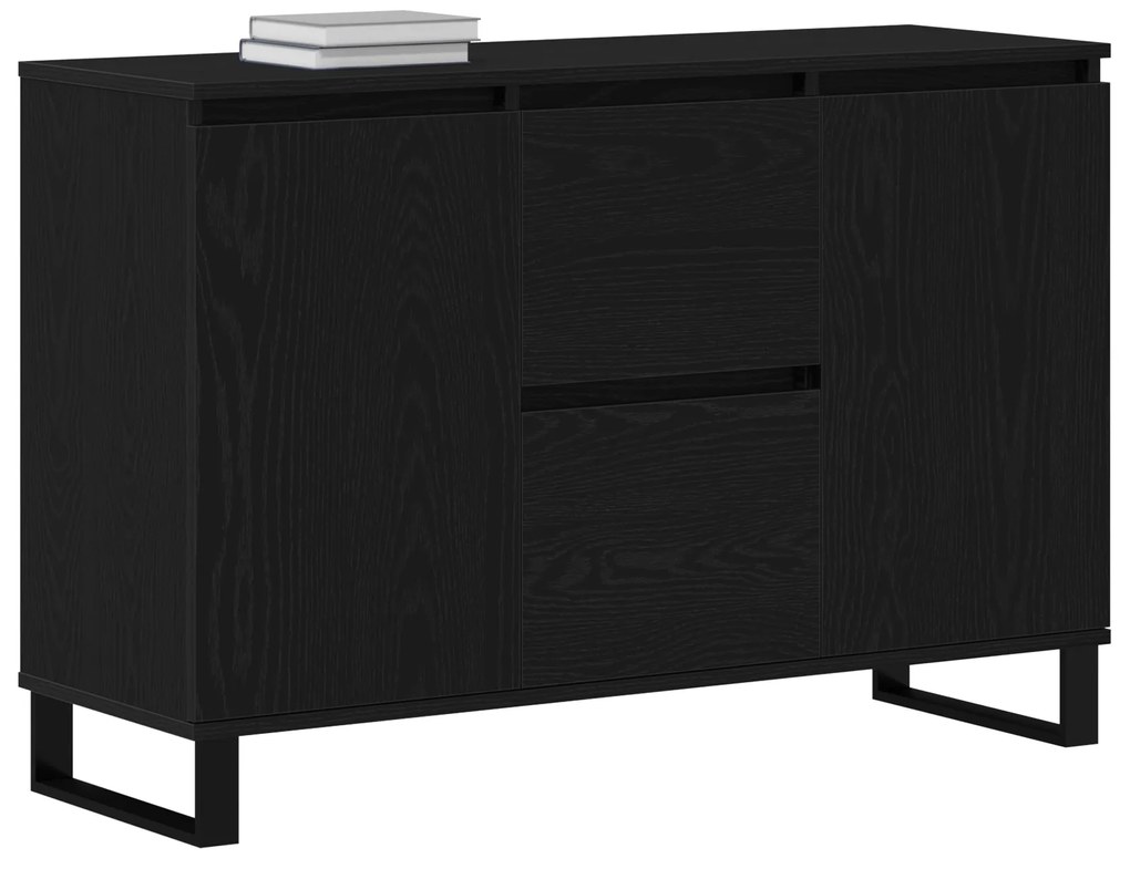 vidaXL Μπουφές Μαύρο Δρυς 104x35x70 εκ Κατασκευασμένο Ξύλο