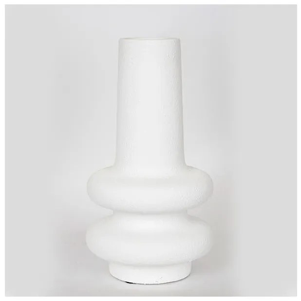 Βάζο Κεραμικό Λευκό 21.5x21.5x39cm 752-20272 Estheti-752-20272-Λευκό 752-20272