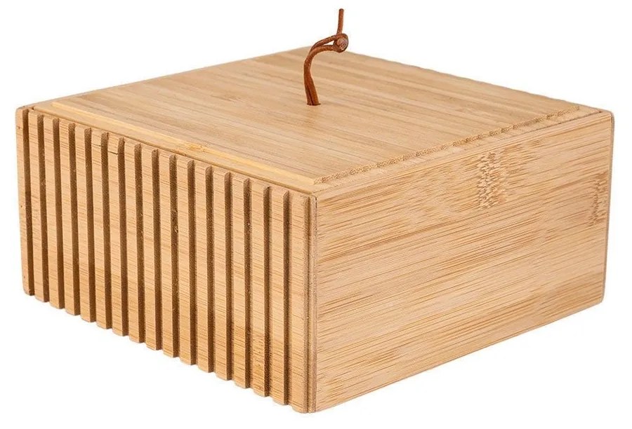 ESTIA ΚΟΥΤΙ ΑΠΟΘΗΚΕΥΣΗΣ ΚΑΙ ΟΡΓΑΝΩΣΗΣ BAMBOO ESSENTIALS 15x15x7cm
