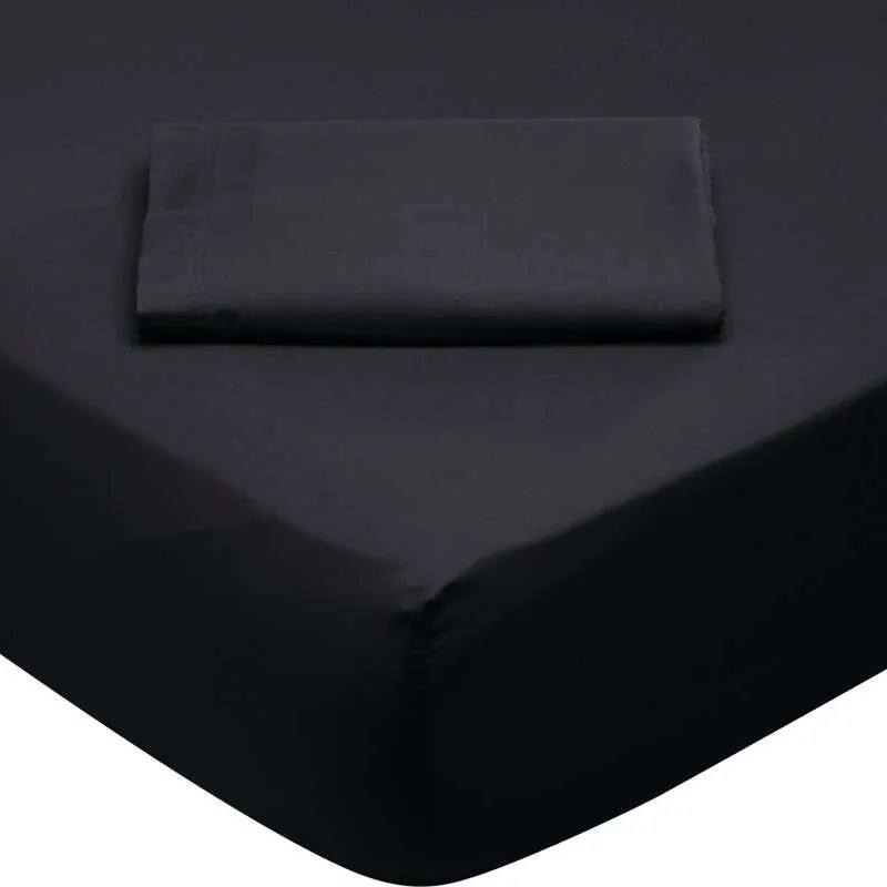 Σεντόνι Με Λάστιχο 1015 Black Das Home Ημίδιπλο 120x235cm 100% Cotton