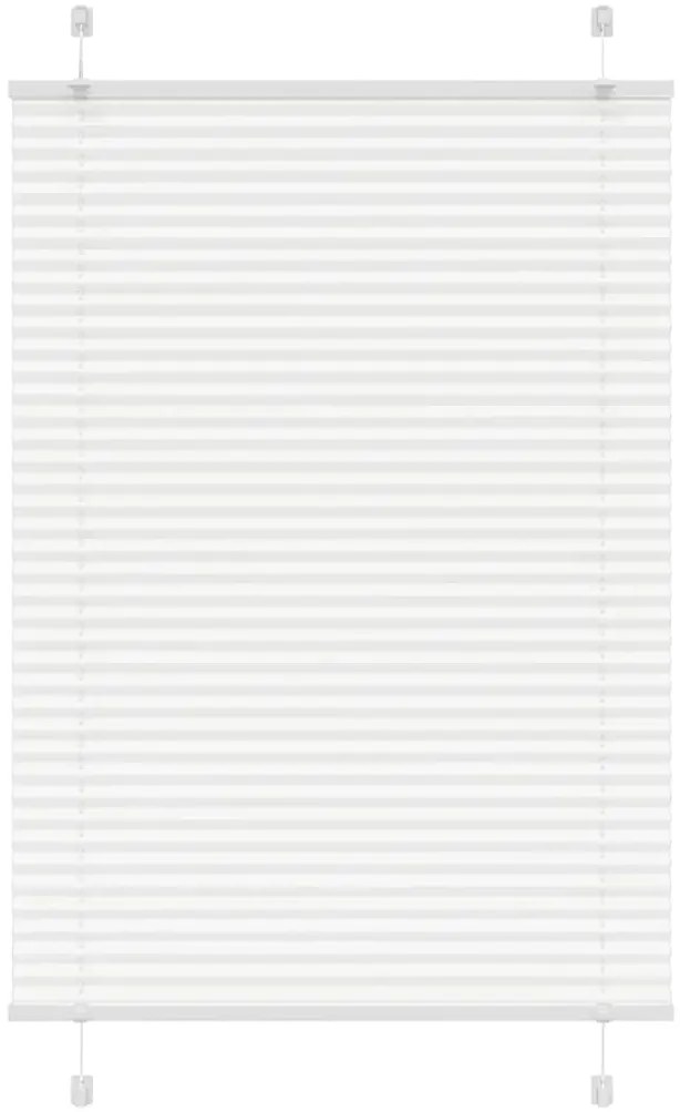 vidaXL Πλισέ περσίδα Λευκό 95x100 cm Πλάτος υφάσματος 94,4 cm