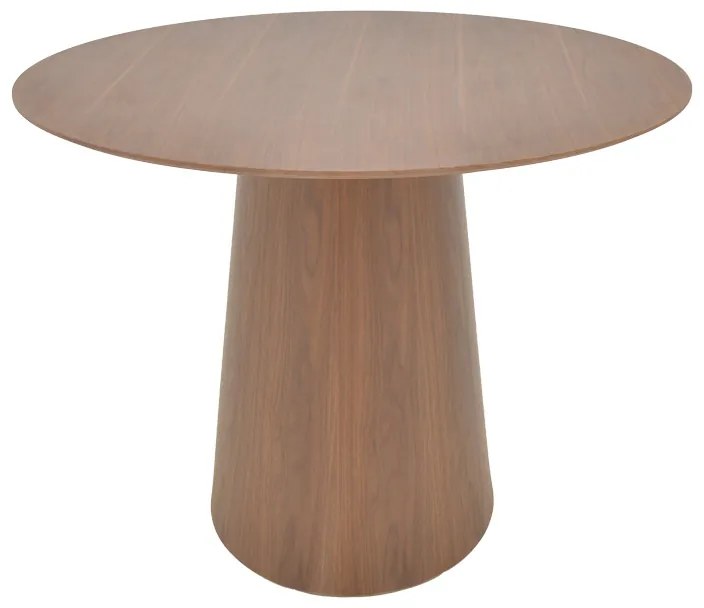 Tραπέζι Donda pakoworld mdf-μέταλλο καρυδί Φ100x76εκ