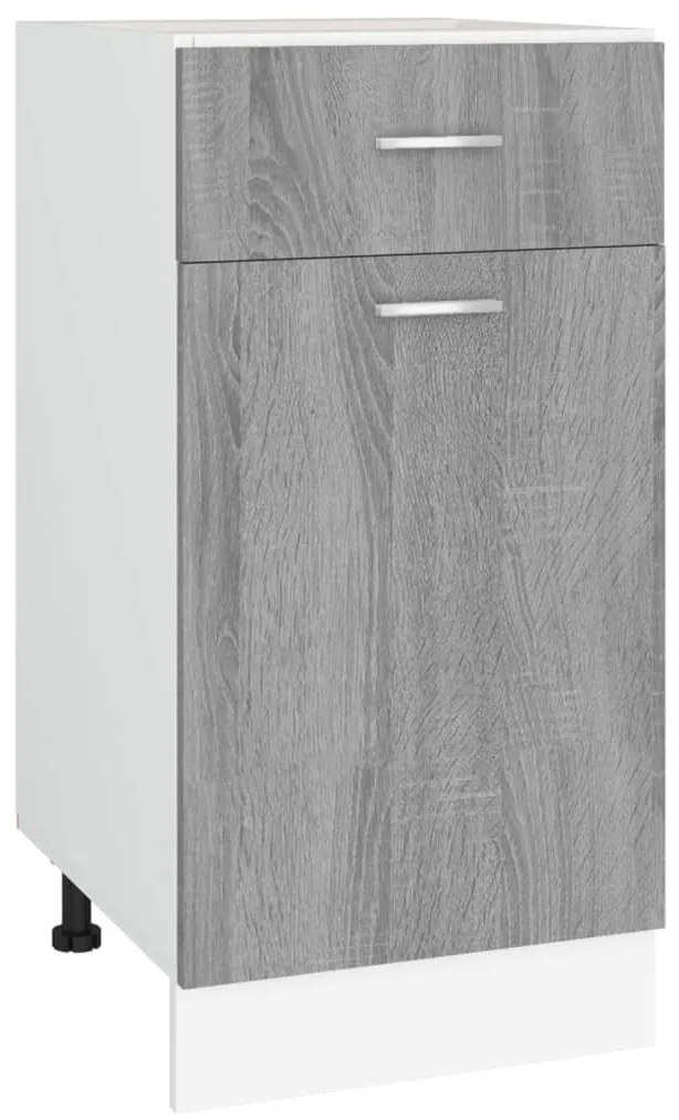vidaXL Ντουλάπι με Συρτάρια "Lyon" Γκρι Sonoma 40x46x81,5 εκ. από Τεχνητό Ξύλο