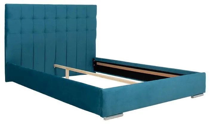 Επενδυμένο Κρεβάτι New Cagliari Fylliana Πετρόλ 120x200 εκ. 129x214x115 εκ.