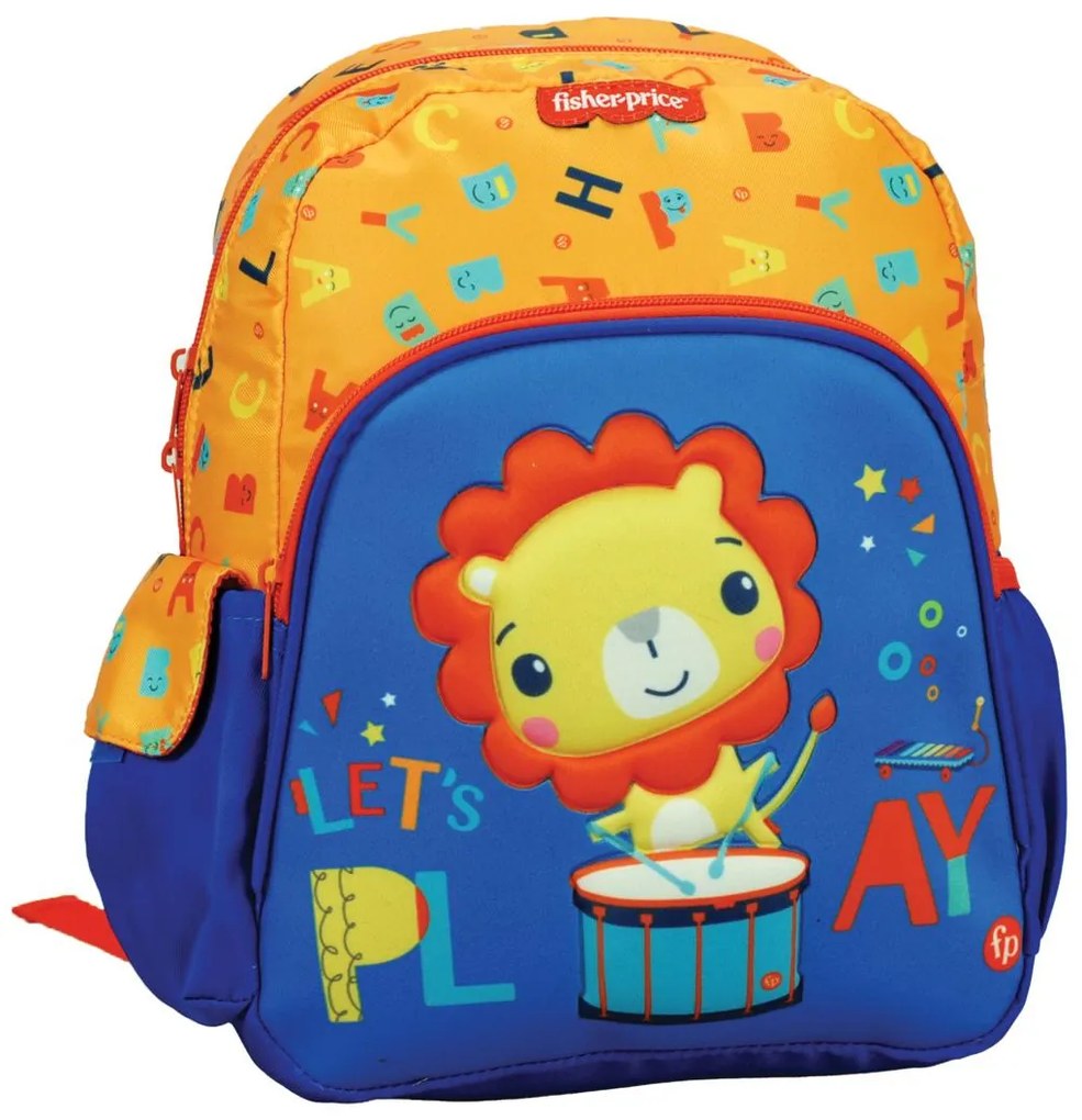 Σχολική Τσάντα Νηπιαγωγείου (25x15x30) Fisher Price Lion 349-37053
