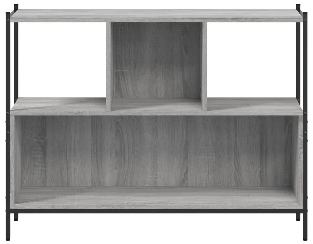 vidaXL Βιβλιοθήκη Γκρι Sonoma 102x28x77,5 εκ. από Επεξεργασμένο Ξύλο