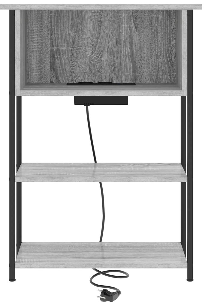 vidaXL Κομοδίνο Γκρι sonoma 55 x 31 x 76 εκ Επεξεργασμένο ξύλο