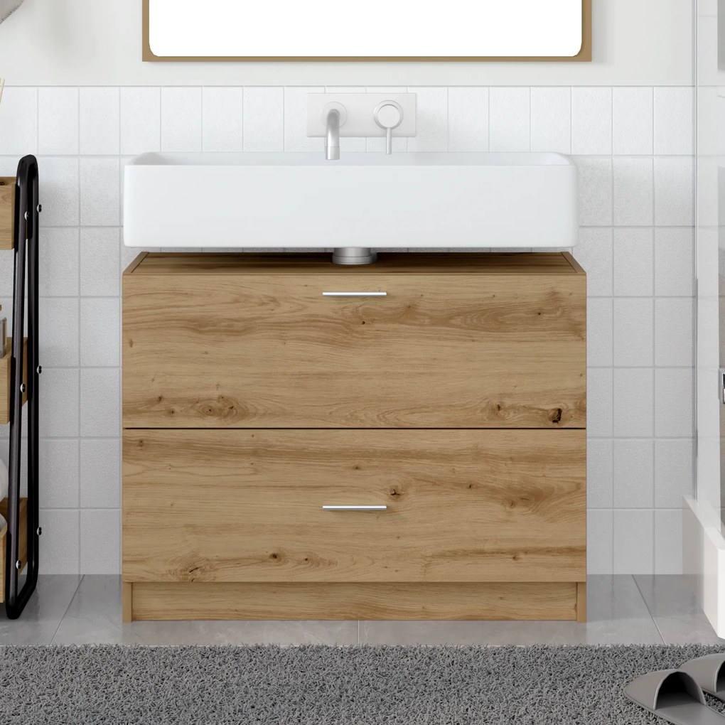 vidaXL Ντουλάπι Νιπτήρα Artisan Oak 78x37x59 εκ Μηχανικά Ξύλα