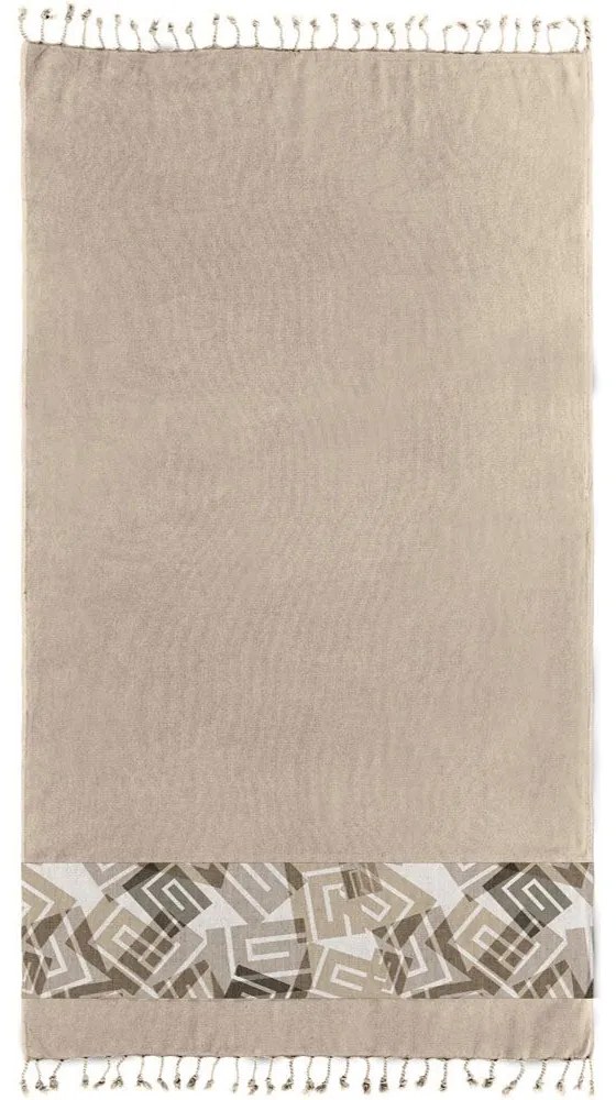 Πετσέτα Θαλάσσης - Παρεό Pestemal 22 Beige Guy Laroche Beach 90x170cm 100% Βαμβάκι