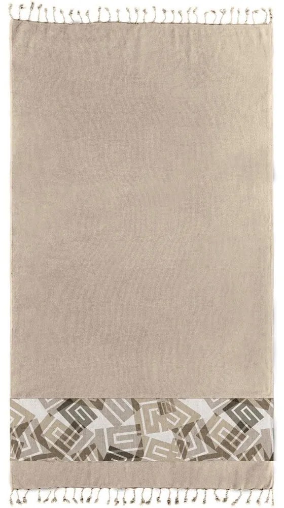 Πετσέτα Θαλάσσης - Παρεό Pestemal 22 Beige Guy Laroche Θαλάσσης 90x170cm 100% Cotton