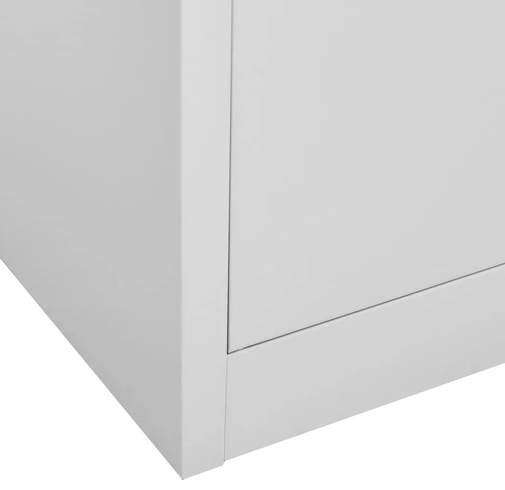 vidaXL Φοριαμός Ανοιχτό Γκρι 90 x 45 x 92,5 εκ. Ατσάλινος