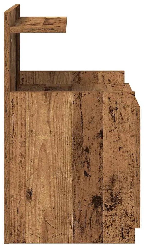 vidaXL Κομοδίνο με 2 Συρτάρια από Παλιό Ξύλο 40x36,5x62 εκ.