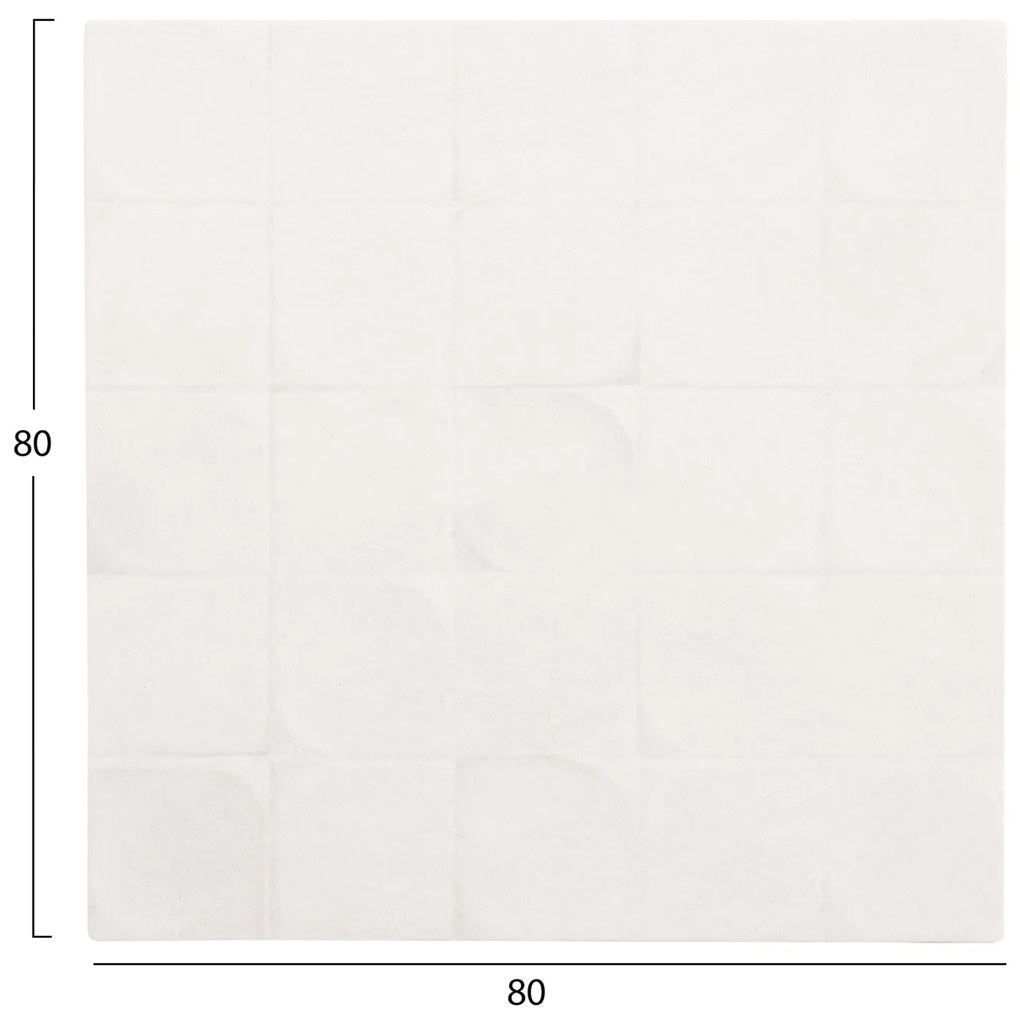 ΠΙΝΑΚΑΣ ΤΕΤΡΑΓΩΝΟΣ ΣΕΙΡΑ SANTORINI HM4516 MDF ΣΕ ΥΠΟΛΕΥΚΟ ΧΡΩΜΑ 80x4,5(πάχος)x80Υεκ. - 0538037 - HM4516