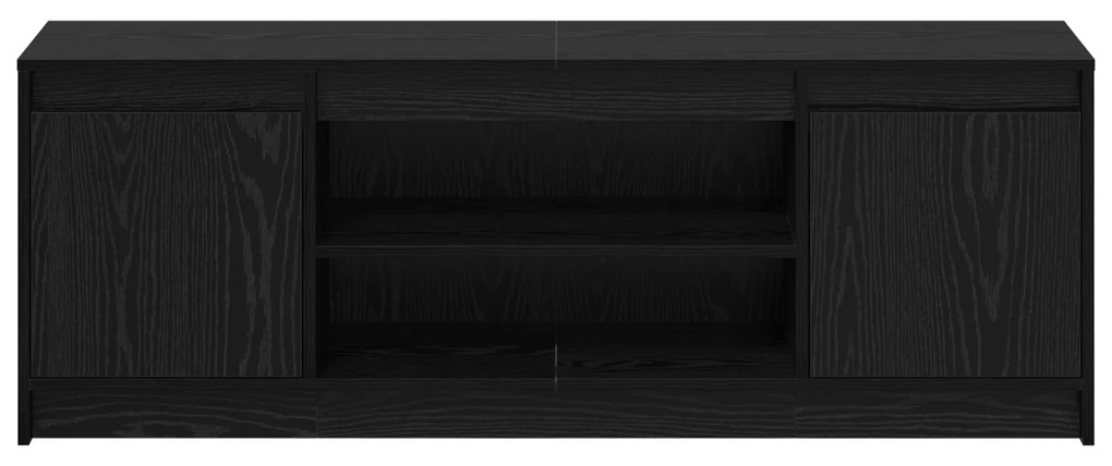 vidaXL Κεφαλάρι TV με LED σε Μαύρη Δρυς, 139,5x34x50 εκ., Φτιαγμένο από επεξεργασμένο ξύλο