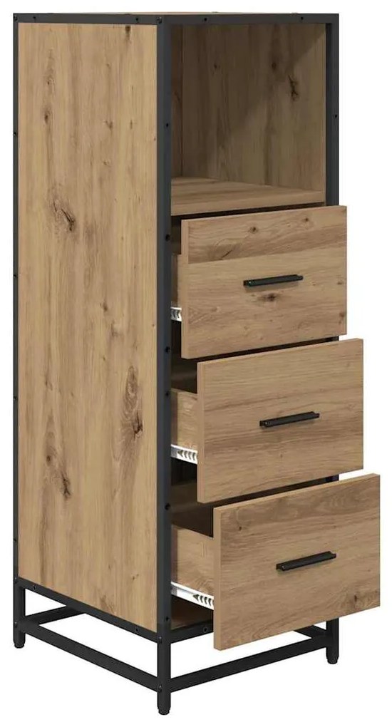 vidaXL Ντουλάπι Μπάνιου με συρτάρι artisan δρυς 35 x 37.5 x 100 εκ.