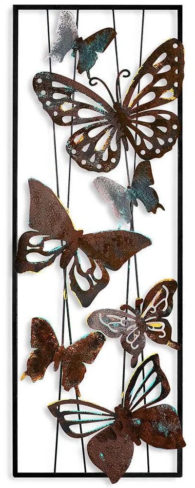 Διακοσμητικό Τοίχου Butterfly 930DYU1270 32x4x90cm Multi Wallity Μέταλλο