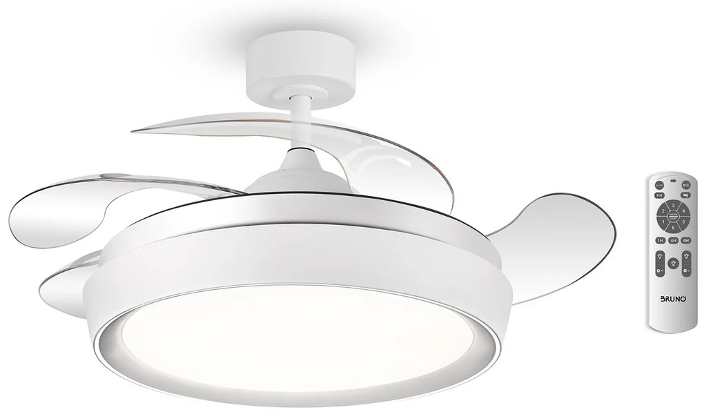 BRUNO BRN-0227 Ανεμιστήρας οροφής με LED φως, AC 82W, 42", O107x47εκ., λευκός