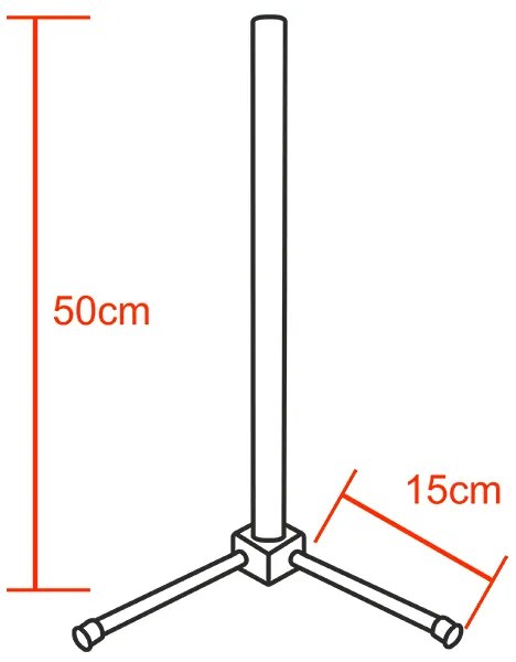 Μοντέρνο Minimal Επιτραπέζιο Μαύρο Φωτιστικό 50cm LED 8 Watt με Ασύρματο Χειριστήριο Αφής 2.4G RF &amp; Dimmer CCT - Ψυχρό - Ημέρας - Θερμό GloboStar ALIEN Design GLOBO-50-10