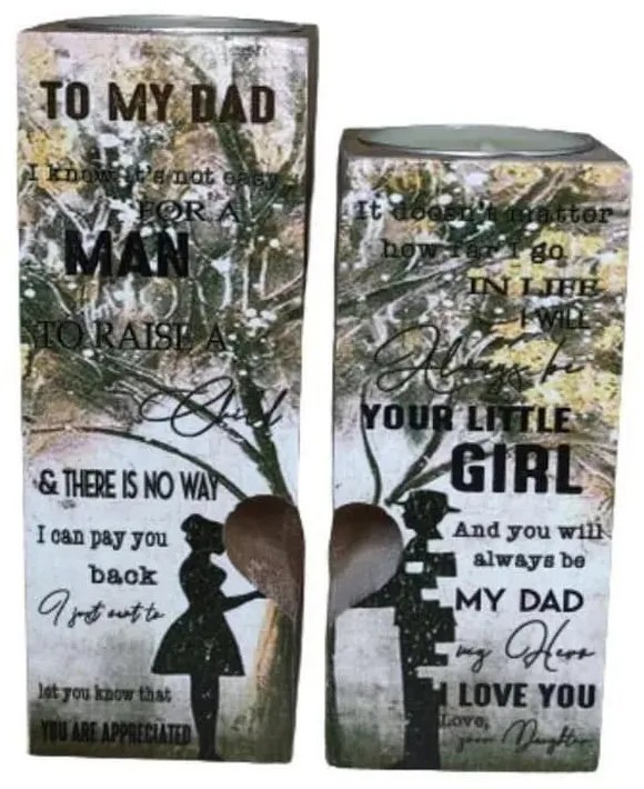 Βάσεις Ρεσώ Ξύλινες Dad T-101 (Σετ 2τμχ) 12x4,5cm, 10x4,5cm Multi Wood