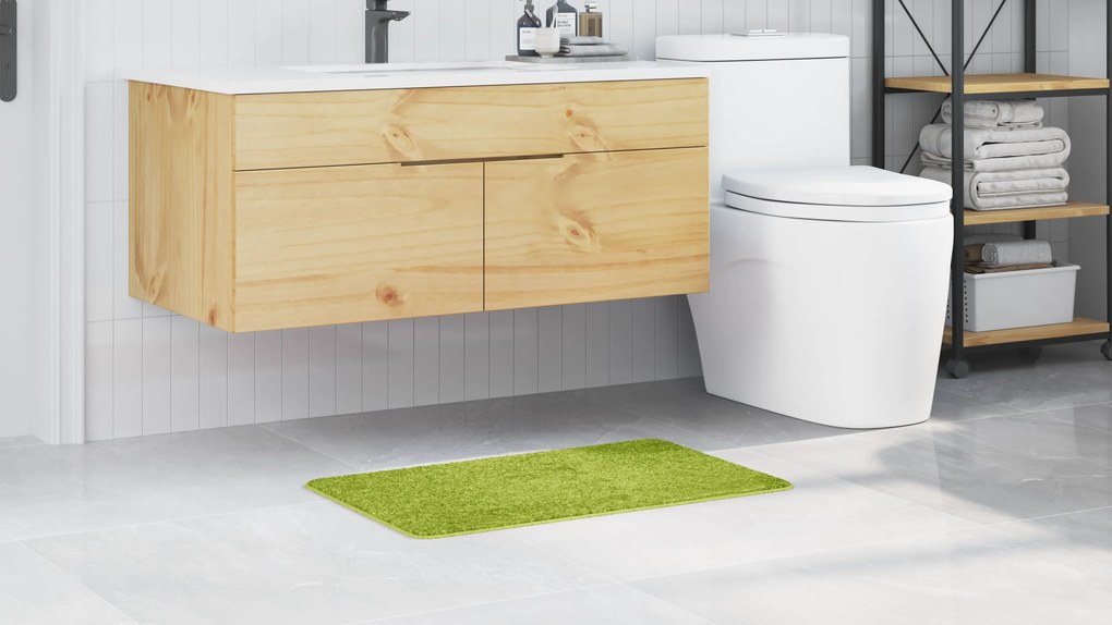 vidaXL Mat μπάνιου Ορθογώνιο Πράσινο 50x80 εκ. Πολυπροπυλένιο Αντιολισθητικό