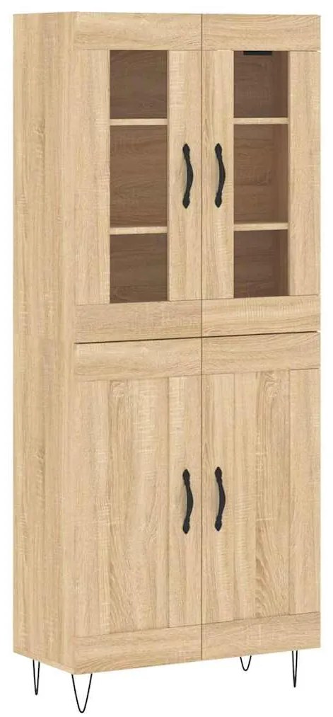 vidaXL Ντουλάπι Sonoma δρυς 69,5 x 34 x 180 εκ. από Επεξεργασμένο Ξύλο
