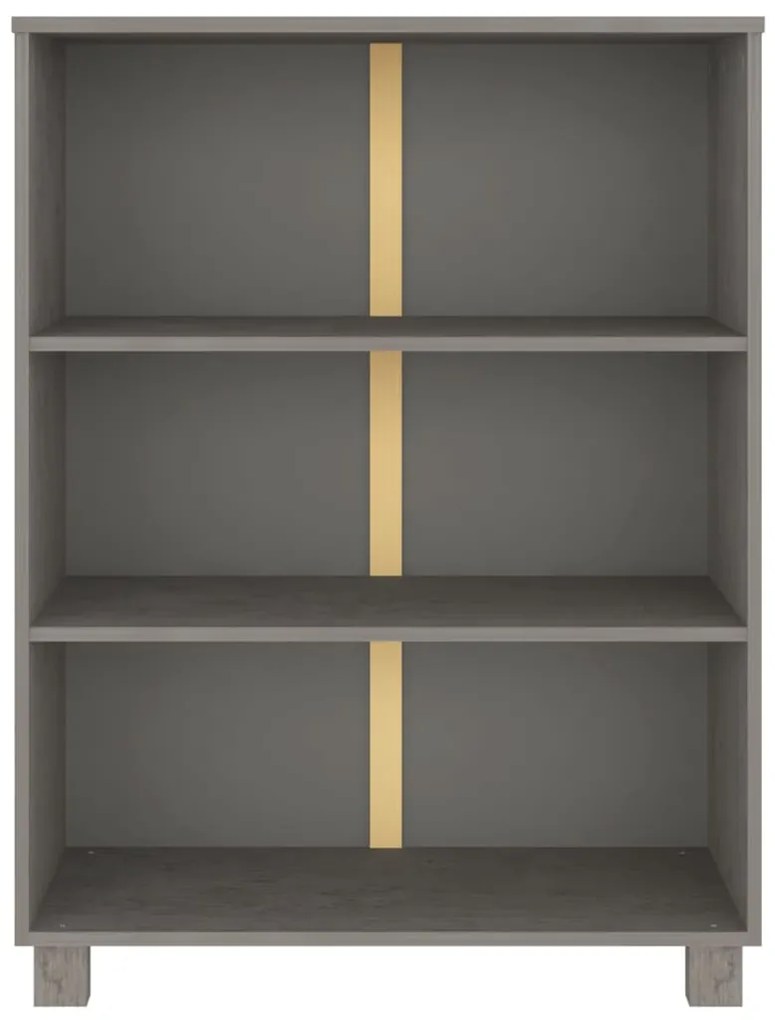 Βιβλιοθήκη HAMAR Αν. Γκρι 85 x 35 x 112 εκ. Μασίφ Ξύλο Πεύκου 340487