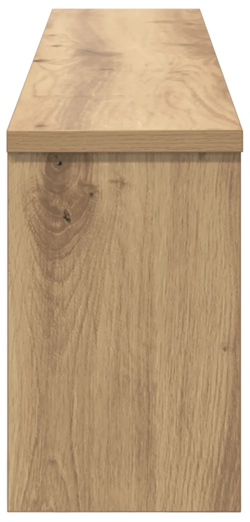 vidaXL Τοίχου Κρεμάστρα με ράφι artisan δρυς 100 x 16 x 26 εκ