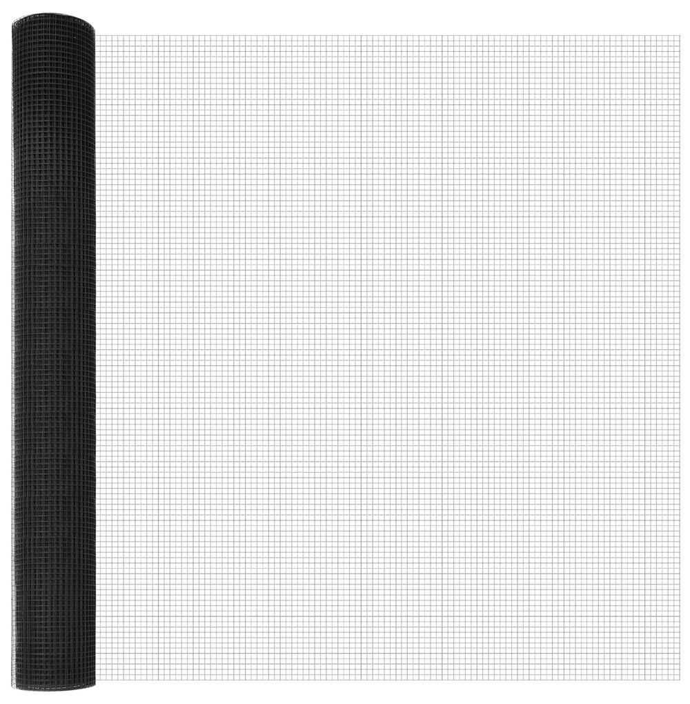 vidaXL Συρματόπλεγμα με 13 Πόδια Γκρι 1.2x25 μ Ατσάλι