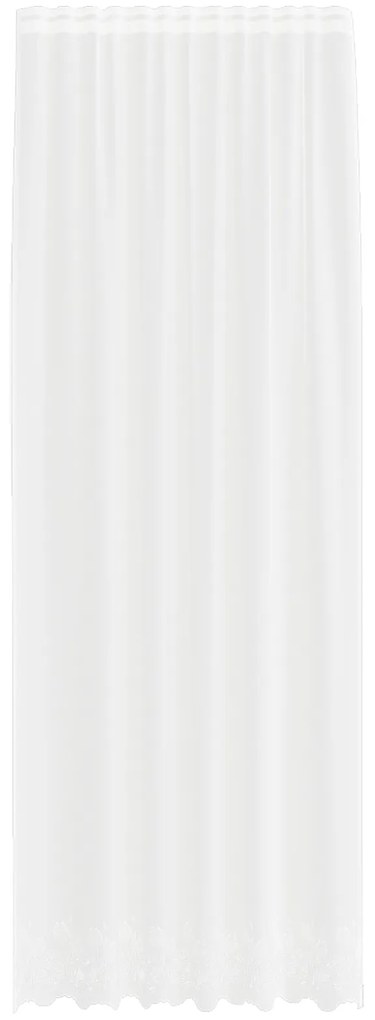 vidaXL Κουρτίνα Δαντέλας με κουρτίνες Floral Λευκό 150 x 280 εκ. Πολυεστέρας
