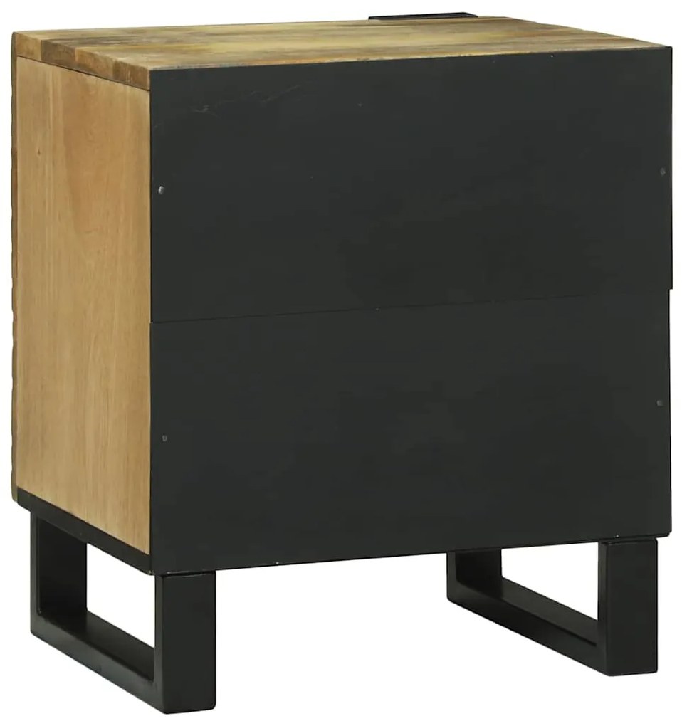 vidaXL Κομοδίνο 2 pcs Καφέ 40 x 33 x 46 εκ. Μασίφ ξύλο ακακίας