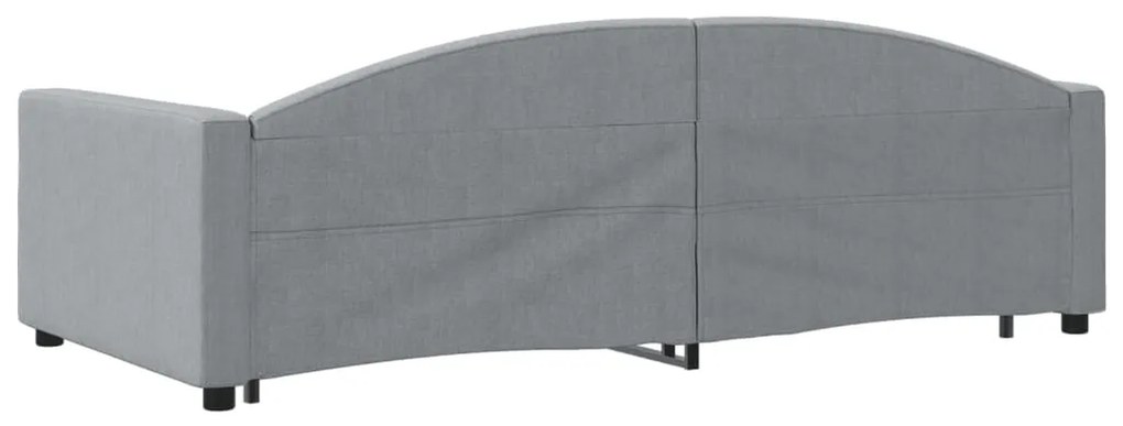 vidaXL Καναπές Κρεβάτι Συρόμενος Αν. Γκρι 100x200 εκ Ύφασμα &amp; Συρτάρια