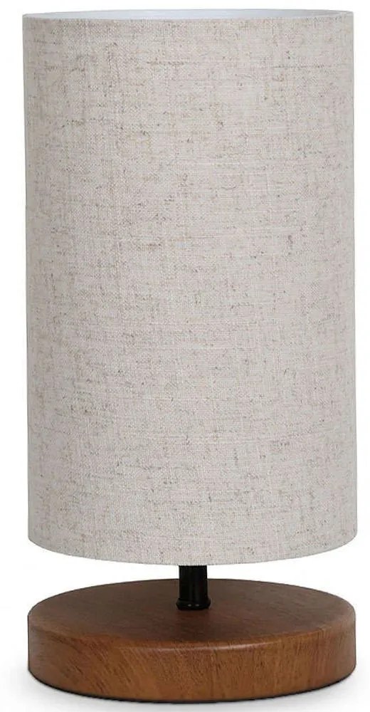 Φωτιστικό Επιτραπέζιο Winkler 0123726 15x15x30cm 1xE14 20W Light Grey Megapap Fabric, Wood, Metal