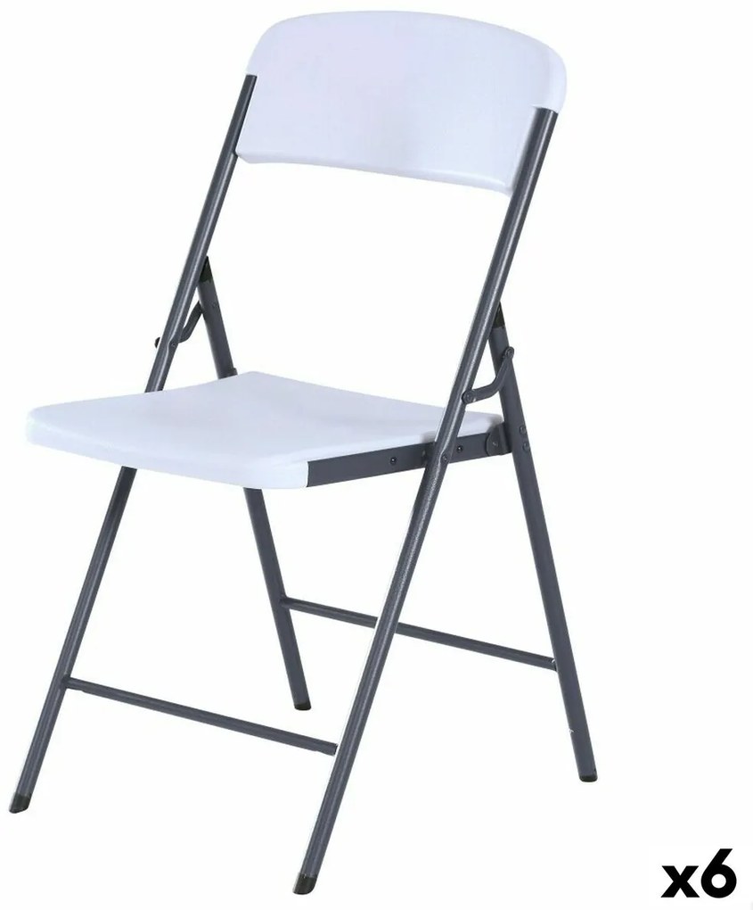 πτυσσόμενη καρέκλα Lifetime Λευκό 47 x 84,5 x 48 cm (x6)