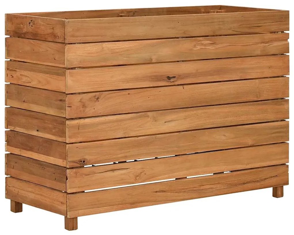 vidaXL Ζαρντινιέρα Υπερυψωμένη 100x40x72 εκ. Ανακυκλ. Ξύλο Teak/Ατσάλι