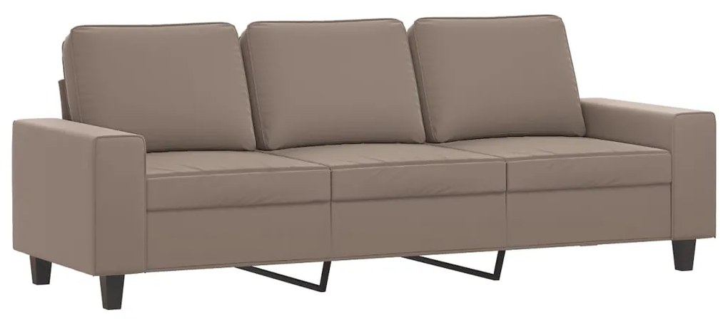 vidaXL Καναπές Τριθέσιος Taupe 180 εκ. από Μικροΐνες με Υποπόδιο
