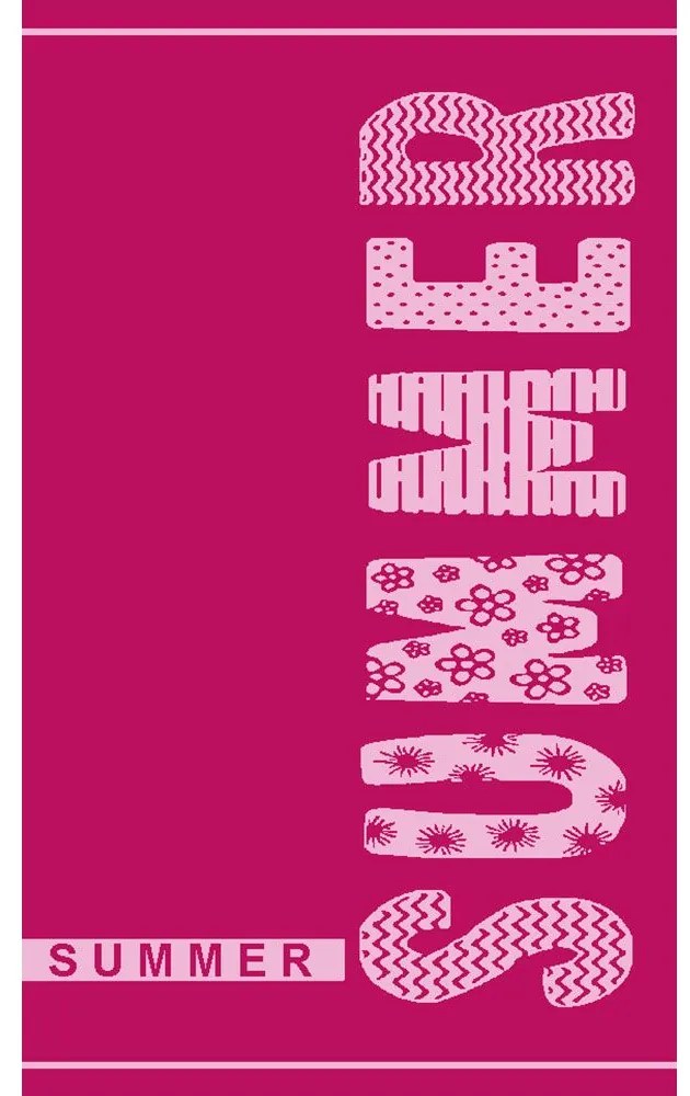 Πετσέτα Θαλάσσης Βελουτέ 202 Pink DimCol Θαλάσσης 87x165cm 100% Cotton