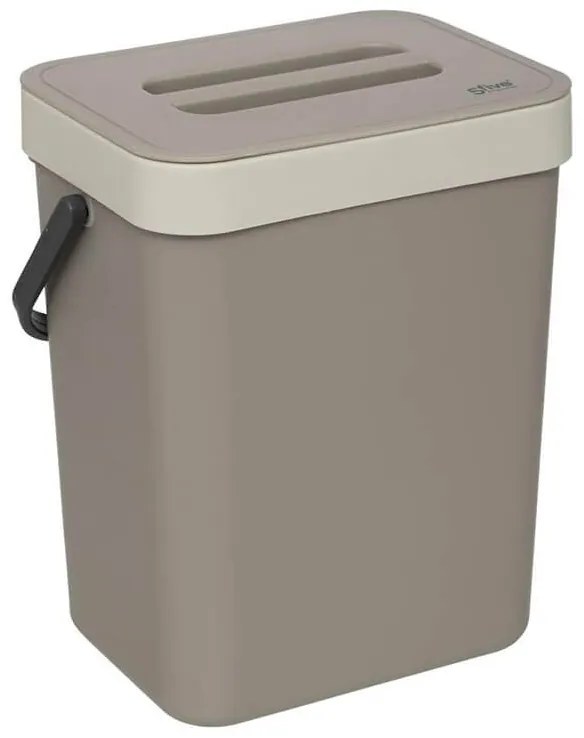 Καλάθι απορριμμάτων 5five για ντουλάπι, με χωρητικότητα 5L και διαστάσεις 18.7x14.5x24.5cm - Beige