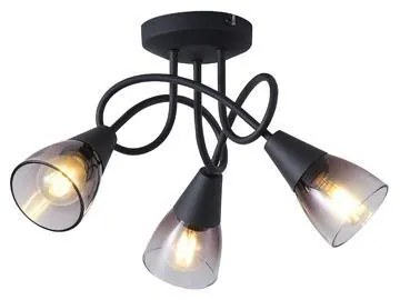 Arte Illumina Φωτιστικό Οροφής Τρίφωτο Classy 3xE14 Φ38xH18.5cm Μαύρο 145-25272
