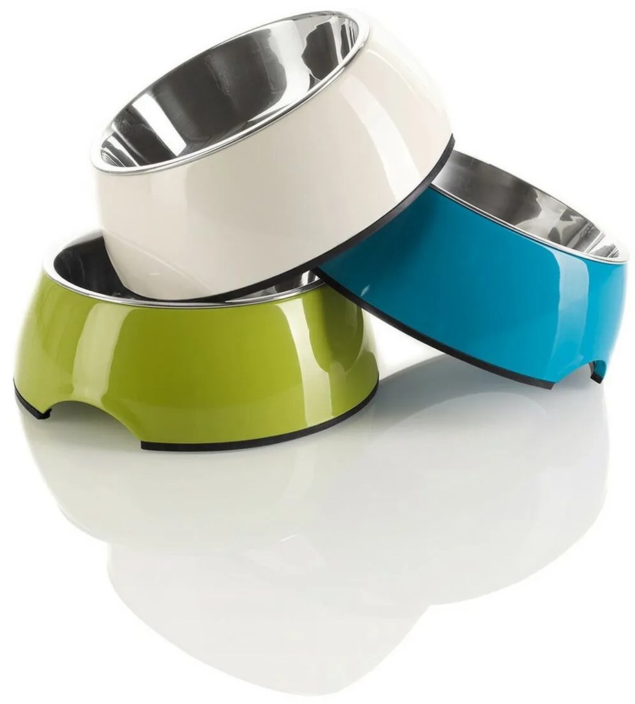 Ταΐστρα σκύλων Hunter μελαμίνη Ανοξείδωτο ατσάλι Λευκό 350 ml (18,5 x 18,5 x 9,5 cm)