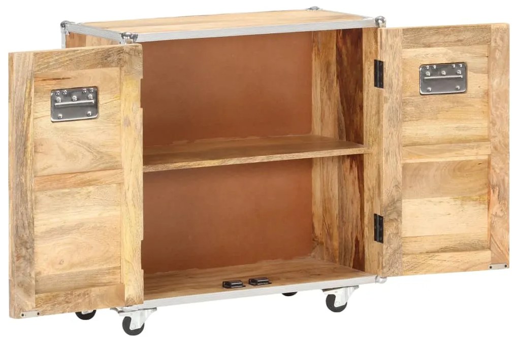 vidaXL Ντουλάπθ με 2 Πόρτες 70 x 30 x 69 εκ. από Μασίφ Ξύλο Μάνγκο