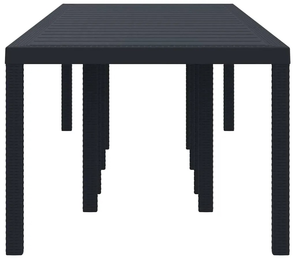 vidaXL Τραπέζι Κήπου Ανθρακί 300 x 100 x 73 εκ συνθετικό ρατάν