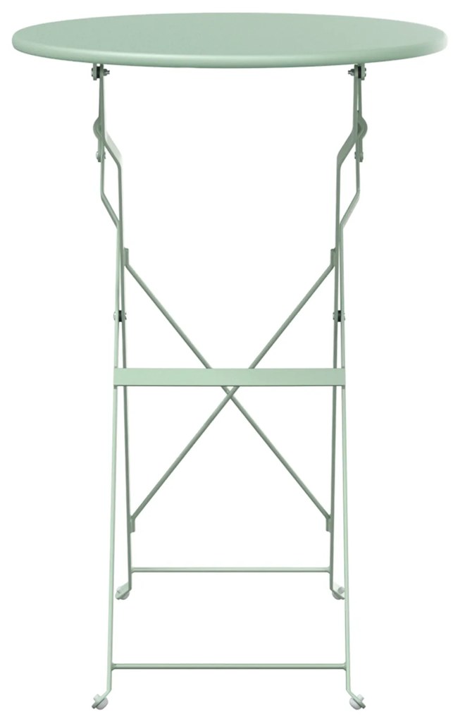 vidaXL Folding Garden Table Light Mint Ø50x71 cm Steel