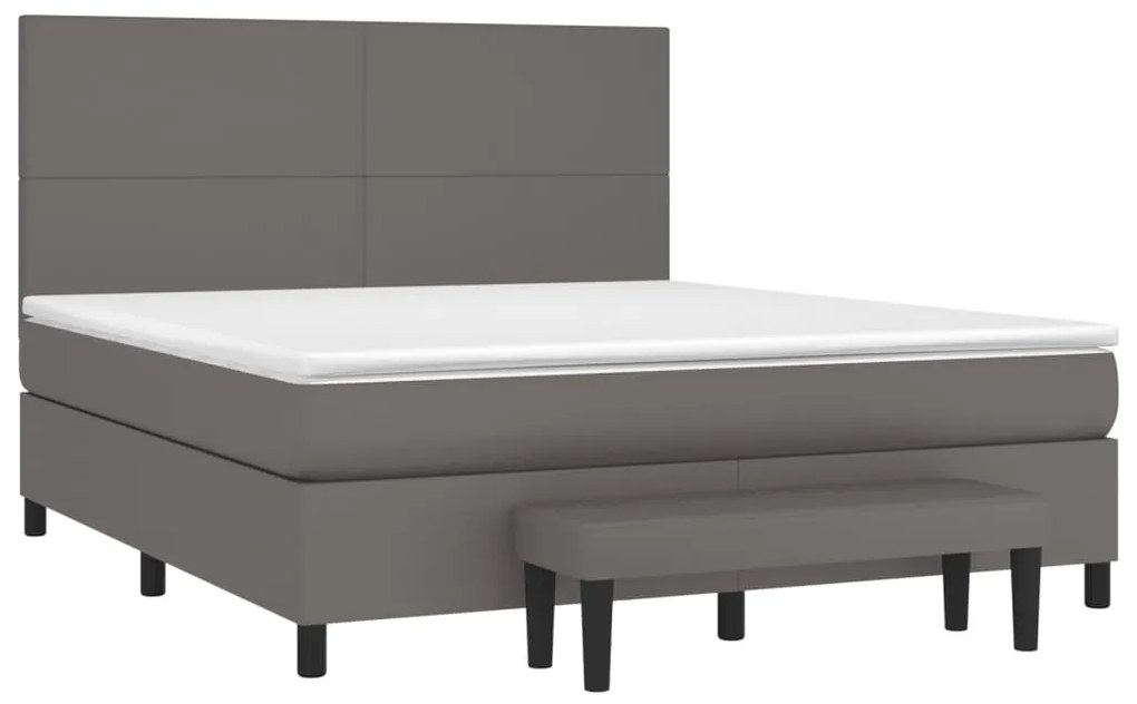 ΚΡΕΒΑΤΙ BOXSPRING ΜΕ ΣΤΡΩΜΑ ΓΚΡΙ 160X200ΕΚ. ΑΠΟ ΣΥΝΘΕΤΙΚΟ ΔΕΡΜΑ 3137555