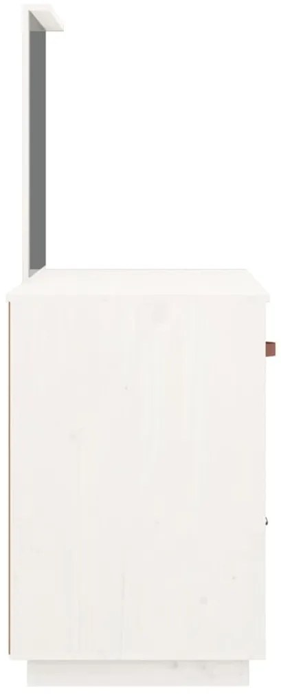 vidaXL Μπουντουάρ Λευκό 95x50x134 εκ. Μασίφ Ξύλο Πεύκου